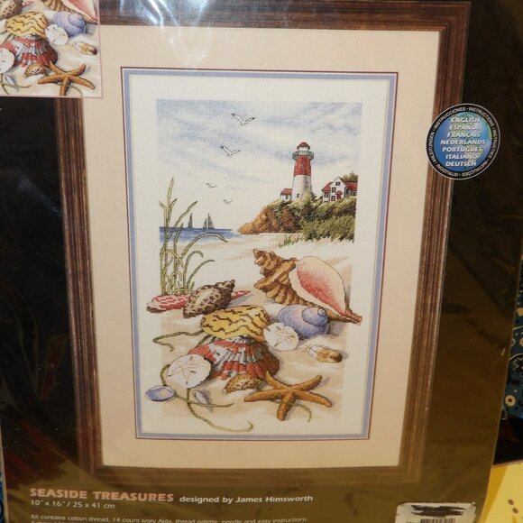 Dimensions Counted Cross Stitch #35016 Vintage 1999 Seaside Treasures Kit - Picture 1 of 2